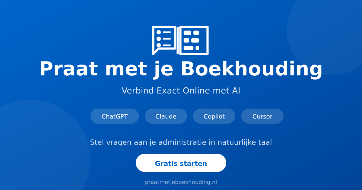 Claude Setup voor Exact Online | Praat met je Boekhouding